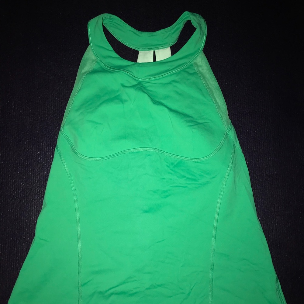 Lululemon bright green tank, size 10